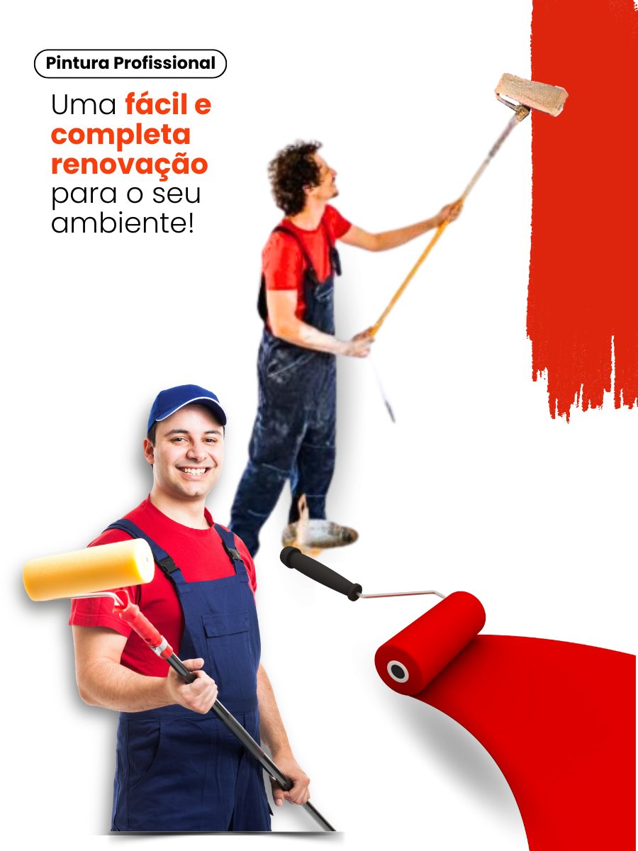 Serviço de pintura profissional — renovação fácil e completa para o seu ambiente